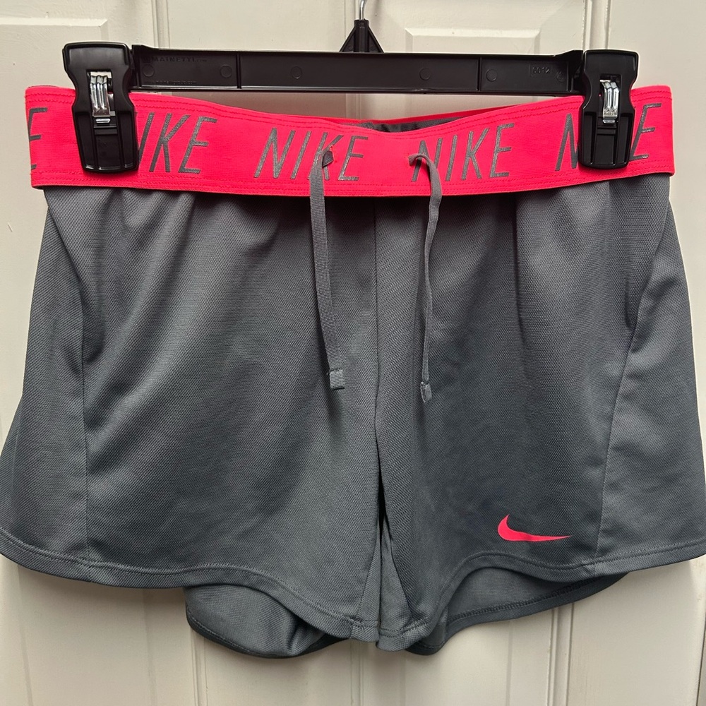 Nike Gray and Pink Athletic Shorts Lightweight Performance